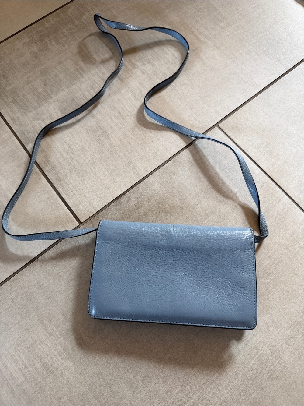Coach Pebbled Leather Crossbody in Blue - Picture 5 of 6